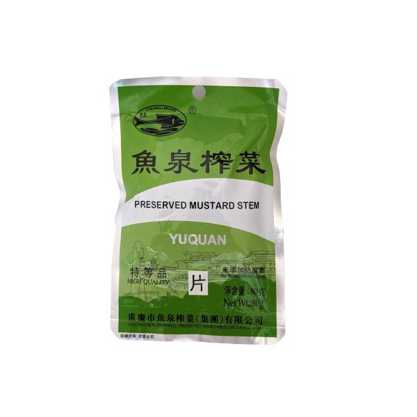 魚泉搾菜切片 四川ザーサイスライス 味付け調理済 80g（賞味期限：2025.09.06）