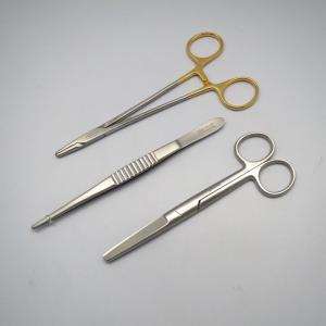 医療用鋏&持針器7点 メッツェンバウム剪刀2本+持針器3本のセット メッツェンバウム剪刀 18.0cm（繊細な組織の剥離操作や組織の切断に
