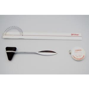 PTセットB： プラスチック角度計330mm, 勝沼式打診器, メジャー2m