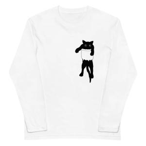 可愛い猫 長袖tシャツ 猫Tシャツ かわいい猫 Tシャツおもしろ可愛い 猫柄 メンズ レディース半袖 送料無料｜takashirt