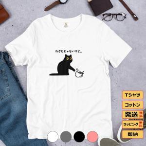 わざとじゃないけど おもろい猫イラスト 猫Tシャツ かわいい猫 Tシャツおもしろ可愛い 猫柄 メンズ レディース半袖 送料無料｜Takashirt.jp