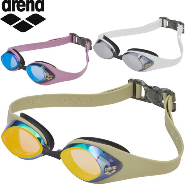アリーナ スイミングゴーグル フィットネスゴーグル リノンくもり止め ミラー 水泳 スイミング フィ...