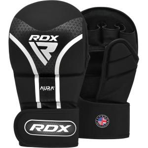 RDX グラップリンググローブ AURA plus MMA 格闘技 オープンフィンガー ブラック T17