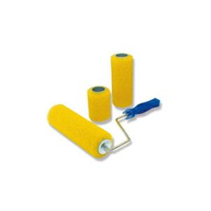 マスチックローラー（ワンタッチ）イエロー（粗目）7インチ（150-25）DIY 塗装 スポンジ 砂骨...