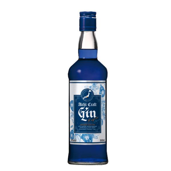 愛知クラフトジンキヨスBlue40度500ml “レモン果汁を加えるだけで、鮮やかな青色が幻想的な紫...
