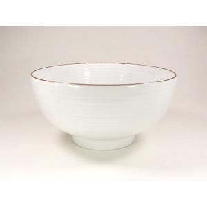 【波佐見焼】【白山陶器】  白山のどんぶりシリーズ ぞうすい碗（白磁千段） 雑炊碗