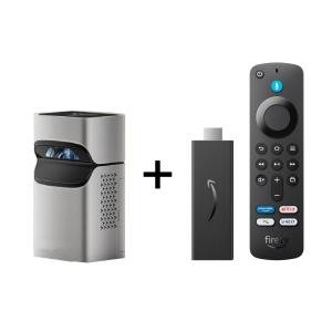 プロジェクターとリモコンとファイアースティックtv 合計1万円、Fire TV Stickを迫力の大画面でみるために購入の