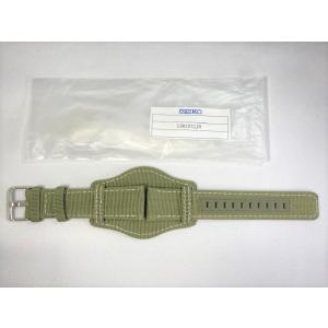 L081012J0 SEIKO 22mm ナイロンバンド グリーン カーキ SSA055J1/SSA...