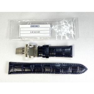L0CA014J0 SEIKO メカニカル 20mm 純正革ベルトバックル付 カーフ型押し ダークブ...