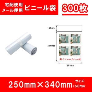 宅配用ビニール袋 メール便用 テープ付き 幅250mm×高さ340mm＋フタ50mm 白 ネコポス 厚み60ミクロンメール便 梱包 袋 梱包材 300枚 送料無料｜takayama