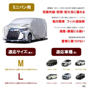 車カバー ボディーカバー ミニバン 2サイズ　アルファード　セレナ　