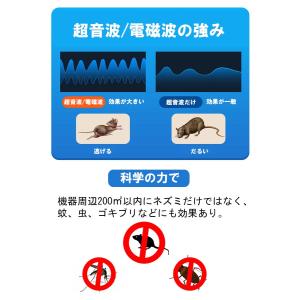 超音波 害虫駆除 2個セット ねずみ駆除 電磁...の詳細画像3