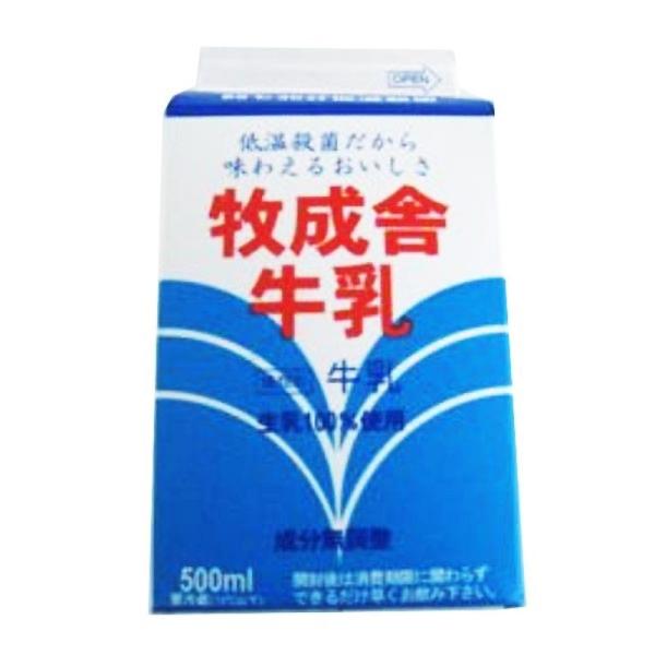 牧成舎 牛乳 500ml 成分無調整 低温殺菌 生乳 100% 使用 岐阜県 高山 牛乳 ミルク
