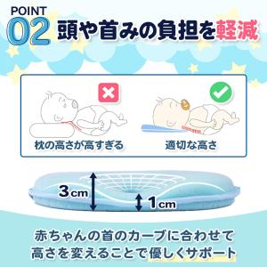 ベビー枕 赤ちゃん 絶壁防止 新生児 頭の形 ...の詳細画像4