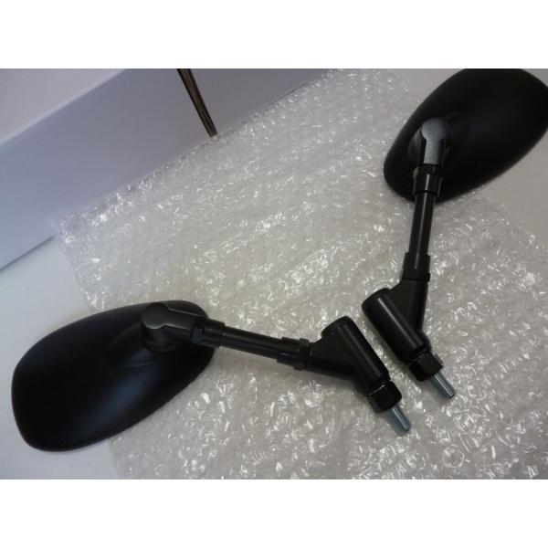 ★【車検対応】NEW 純正タイプ！ BLACKオーバルミラー 10mm 正ネジ SET ＊Z250 ...