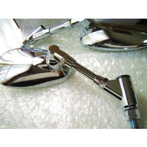 NEW 純正タイプ！オーバルミラー 10mm 逆ネジSET ＊XJR400R