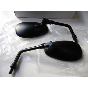 純正type BLACK オーバルミラー 10mm 正ネジ SET ＊マグナ