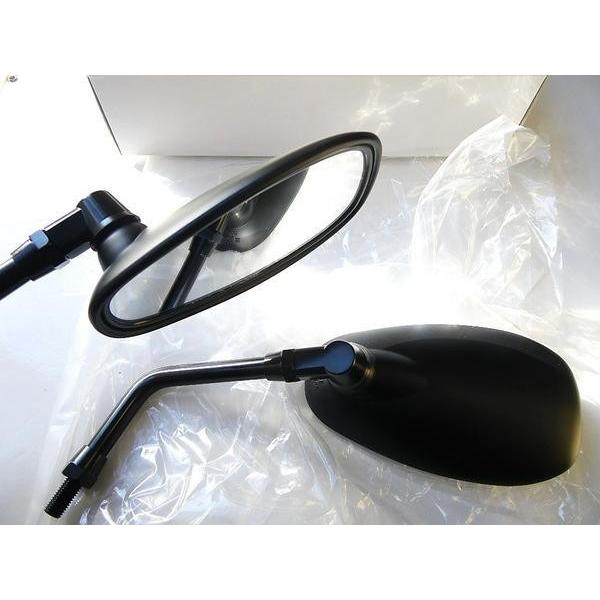 ★旧：純正type BLACK オーバルミラー 10mm 正ネジ SET ＊ブルバード ＊デスペラー...