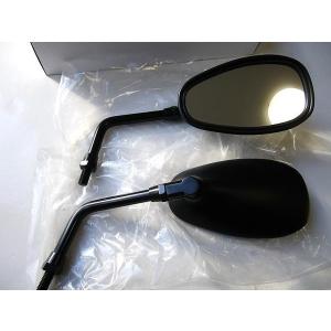 ミラー ☆【車検対応】NEW 純正タイプ！ BLACKオーバルミラー 10mm 正