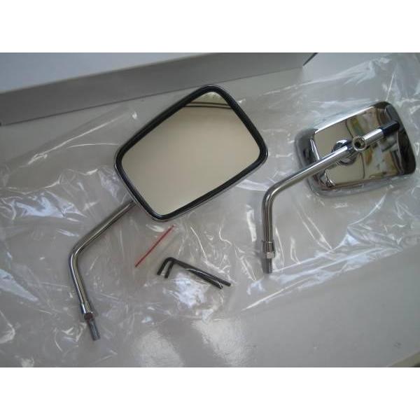 ★メッキ仕様 AZタイプ ミラー 8mm 右：逆ネジSET【ステム角度110°】 ＊X FORCE ...