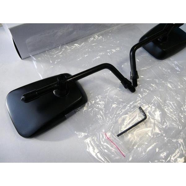 ★BLACK AZタイプ ミラー 10mm 右：逆ネジSET【ステム角度110°】 ＊XSR125 ...