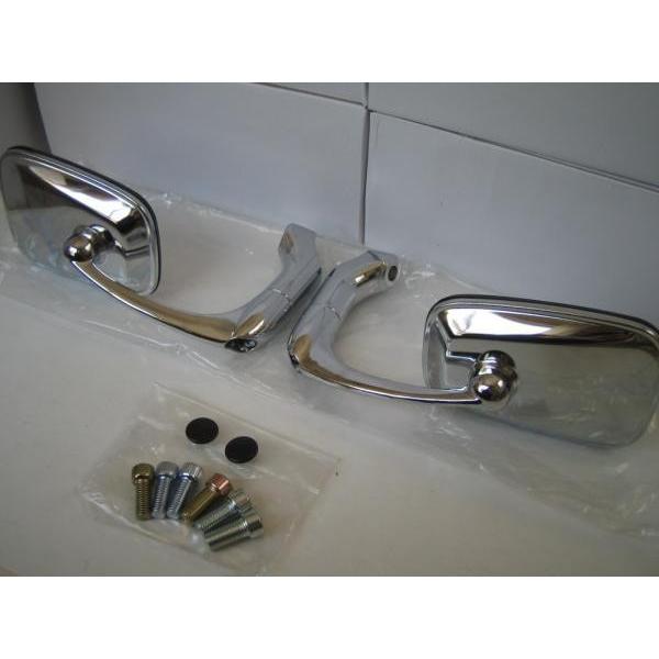 ★バレンタイプ！ メッキ スクエアミラーSET ＊Z125 ＊エストレヤ ＊W400 ＊ジクサー ＊...