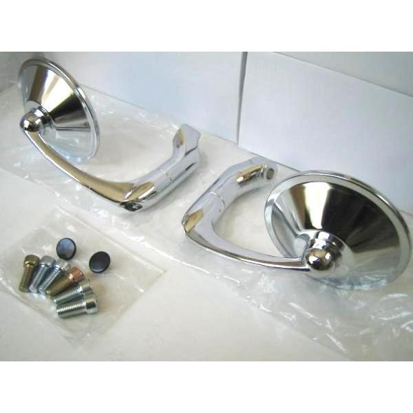 ★バレンタイプ！ メッキ ラウンドミラーSET ＊V-STROM ＊GSX-S125 ＊ボルティ ＊...