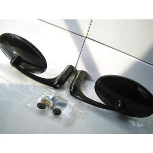 バレンタイプ！ BLACKオーバルミラーSET ＊GSX-S125 ＊SWISH