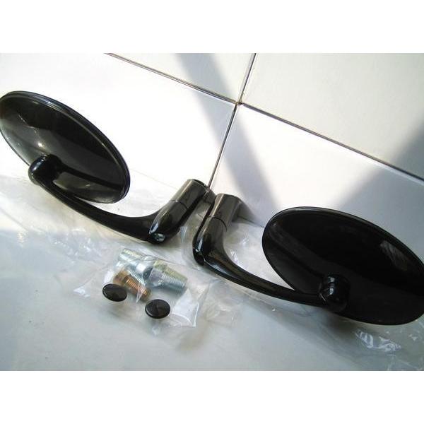 ★バレンタイプ！ BLACKオーバルミラーSET ＊SR500 ＊MT-03 ＊Vマックス ＊X F...