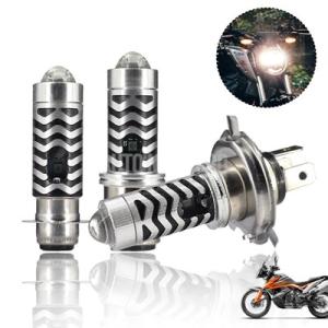 【並行輸入品】バイク用LEDヘッドライト電球 ハイ ロー デュアルカラー プロジェクターレンズ モー...