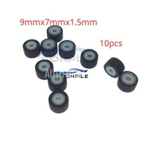 10個9mm x 7mm x 1.5mmラバーピンチローラーホイールベルトプーリーウォークマンテープ...