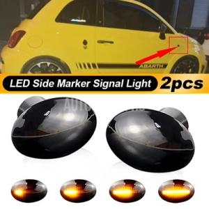 【並行輸入品】ダイナミックLEDウィンカーフィアット サイドマーカー 点滅 アバルト500  595...