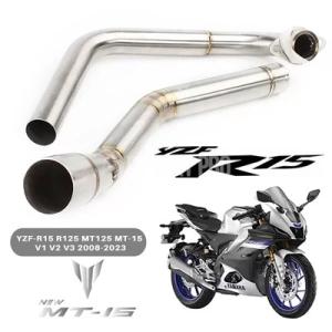 【並行輸入品】バイク用エキゾーストサイレンサー カスタムマフラーパイプ ヤマハYZF-R15 r12...