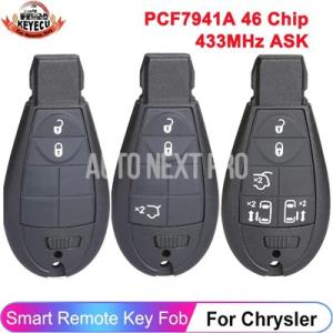 【並行輸入品】Keyecu-車 キー id46チップ 2  3  5ボタン 433mhz クライスラ...