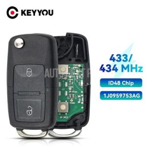 【並行輸入品】Keyyou-フリップリモートキーフォブ id48チップ Vwビートル ボラ ゴルフ ...