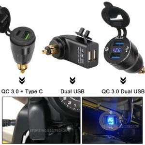 【並行輸入品】QC3.0-デュアルUSBチャージャー 12V電源アダプター hella Dinプラグ...