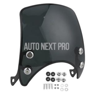 【並行輸入品】汎用バイク 二輪フロントガラス pcウィンドデフレクター 5〜7インチヘッドライト ホ...