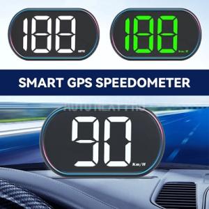 車 デジタルスピードメーター 車 ヘッドディスプレイ GPSスピードメーター kmh mph  車 ...
