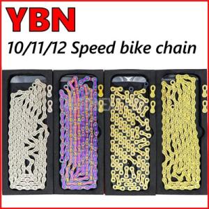 YBN-チタンコーティング れたゴールドカラー 自転車チェーン 10スピード 11スピード 12スピ...