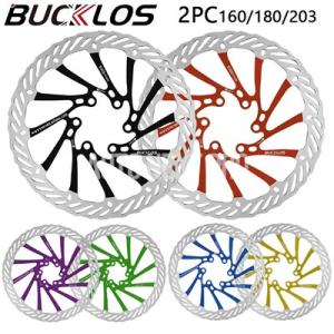 2PC BUCKLOS G3CS ローター自転車ブレーキディスク 160/180/203 mm放熱バ...