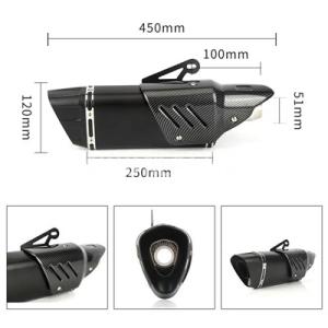 51mm汎用バイクマフラー エスケープ AKR KTM RC 125 250 390 Ninja Z...