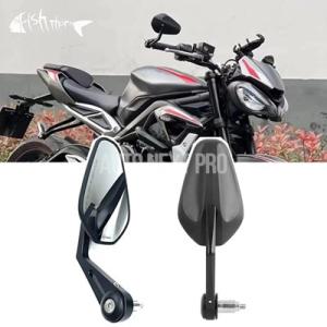 【並行輸入品】電動自転車用ハンドルバーミラー トライアンフストリートトリプル用ハンドルバーミラー76...