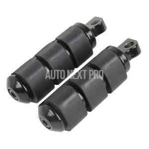 【並行輸入品】バイクブラック/  3/8 ''穴フットペグフットペグハーレーソフテイル FXST ダ...