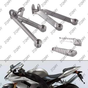 カワサキニンジャzx10r 2004 2005用アルミバイク 二輪リアパッセンジャーフットレスト フ...