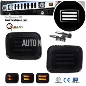 【並行輸入品】2 個 LED ダイナミックフロントバンパーサイドマーカーウィンカーライトハマー H2...