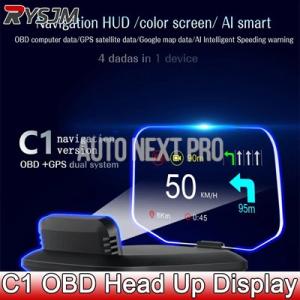 【並行輸入品】ミラー付きカーヘッドアップディスプレイ c1バージョン フロントハッド obd2 GP...