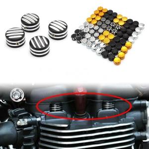 トライアンフボンネビル T120黒スラrストリートツインカップスクラン4個スパークプラグマシン加工ヘ...
