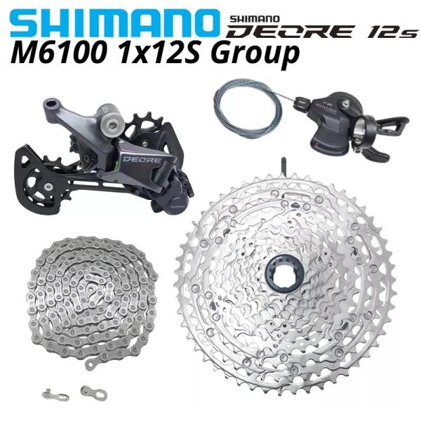 【並行輸入品】shimano-deore m6100 1x12マウンテンバイク用ギアセット 12vシ...