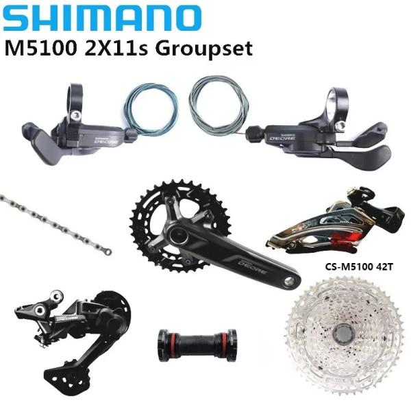 【並行輸入品】shimano-deore m5100自転車クランクセット 2x11s mtb 170...