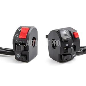 【並行輸入品】2x バイクコントローラスイッチハンドルバーホーンボタンウィンカーフォグライトカワサキ...